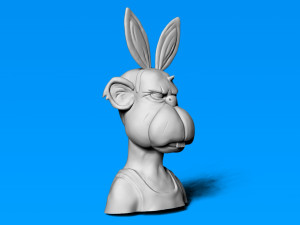 BUNNY APE NFT 3D print model 3D Модель