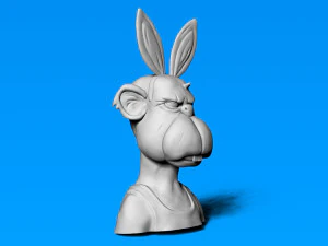 BUNNY APE NFT 3D print model 3D Model