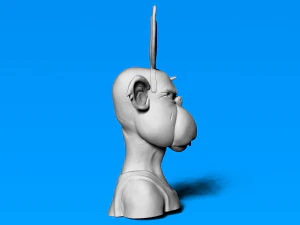 BUNNY APE NFT 3D print model 3D Model