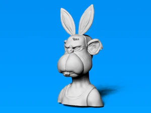BUNNY APE NFT 3D print model 3D Model