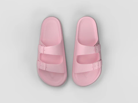 DOUBLE BUCKLE PILLOW SLIPPERS 3D Model