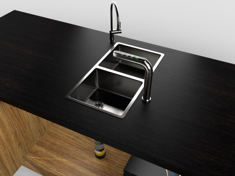 KITCHEN COUNTER AND FILTER Model 3D