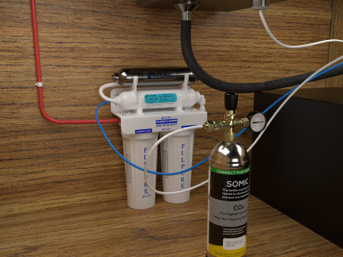 KITCHEN COUNTER AND FILTER Model 3D