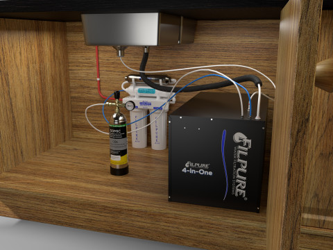 KITCHEN COUNTER AND FILTER Model 3D