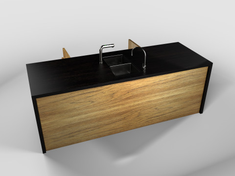 KITCHEN COUNTER AND FILTER Model 3D