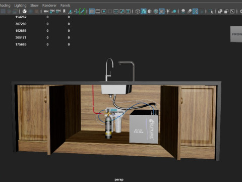 KITCHEN COUNTER AND FILTER Model 3D