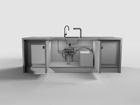 KITCHEN COUNTER AND FILTER Model 3D
