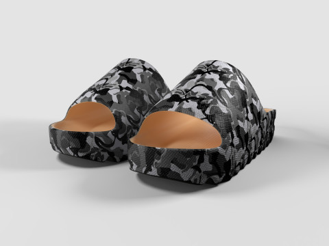 CAMO PILLOW SLIPPERS Model 3D