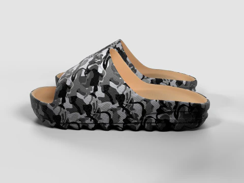 CAMO PILLOW SLIPPERS 3D Model