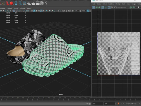 CAMO PILLOW SLIPPERS 3D Model