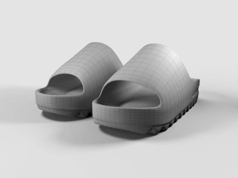 CAMO PILLOW SLIPPERS 3D Model