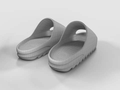 CAMO PILLOW SLIPPERS 3D Model