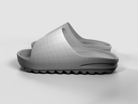 CAMO PILLOW SLIPPERS 3D Model