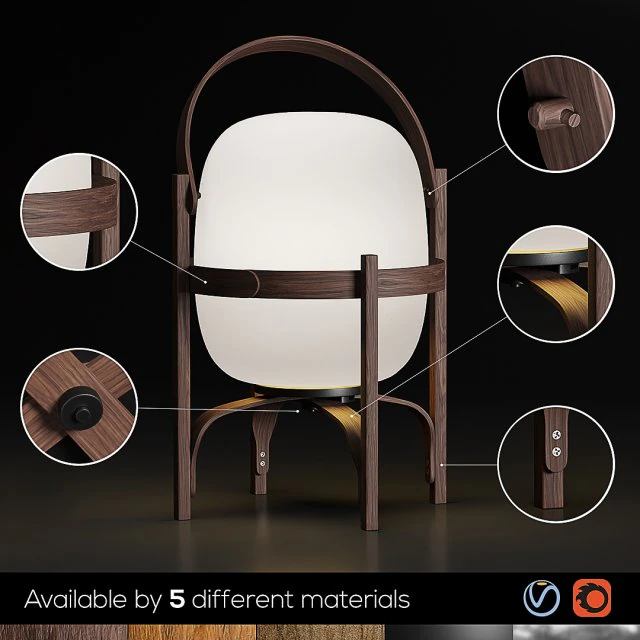 Cestita Bateria 充電式テーブルランプ 3Dモデル .c4d .max .obj .3ds .fbx .stl .blend