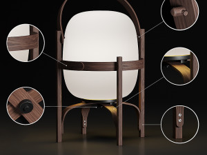 Cestita Bateria Rechargeable Table Lamp Modello 3D