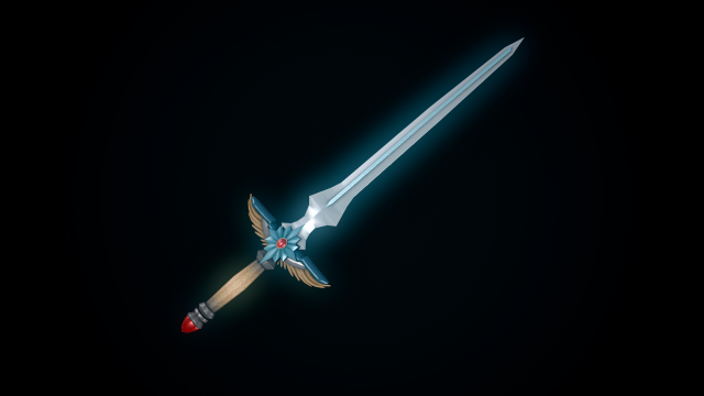 Sword 3D Model .c4d .max .obj .3ds .fbx .stl .blend 