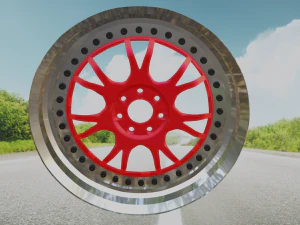 Hi-poly-spel met Chrome-schijf klaar 3D Model