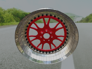 Chrome disc hi-poly game ready Model 3D