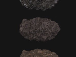 Set of cliff rock stones 3D 模型