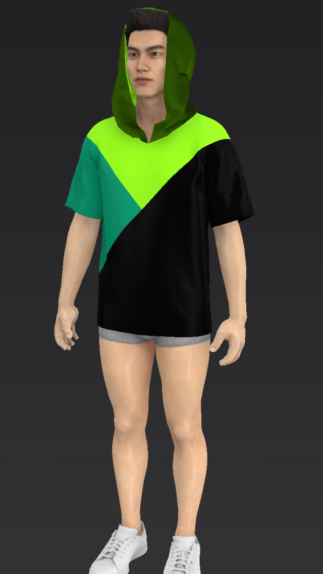 T-shirt men 3D 模型 .c4d .max .obj .3ds .fbx .stl .blend 