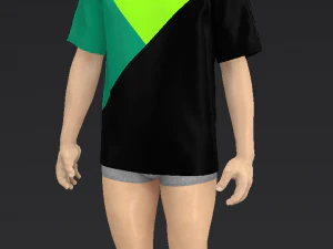 Camiseta masculina Modelo 3D