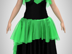 Black dress 3D 模型