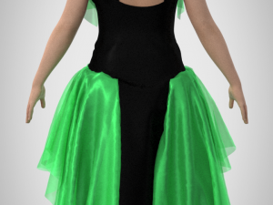 Black dress Modelo 3D