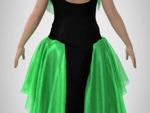 Black dress 3D Model
