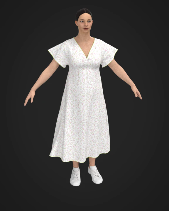 Dress for marvelous designer 3D Model .c4d .max .obj .3ds .fbx .stl .blend 
