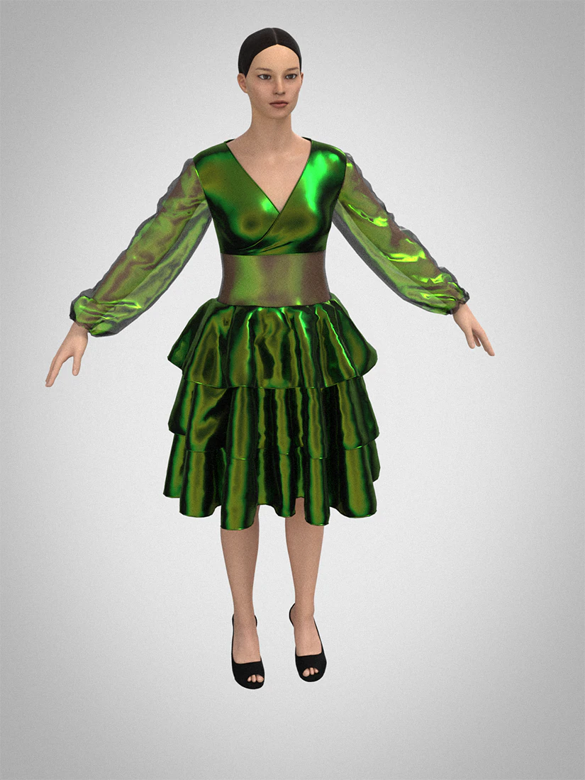 Dress for clo3d 3D Model .c4d .max .obj .3ds .fbx .stl .blend 