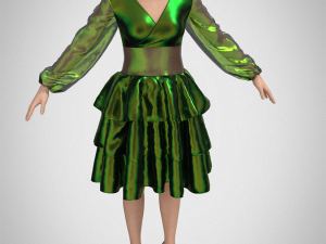 Dress for clo3d 3D 模型