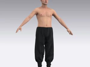 为杰出设计师设计的牛仔慢跑裤 3D 模型