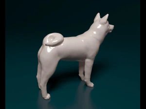 Akita Inu dog 3D Print Model