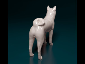 Akita Inu dog Modèles 3D en vedette