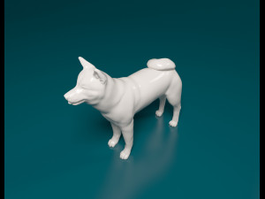 Akita Inu dog Modèles 3D en vedette