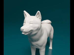 Akita Inu dog 3D Print Model
