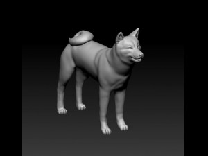 Akita Inu dog Modèles 3D en vedette