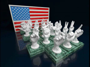 ASL-alfabet 3D printmodel