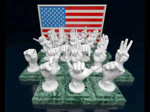 ASL Alphabet 3D Print Model