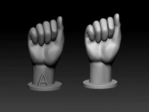 ASL Alphabet 3D Print Model