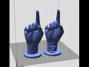 ASL Alphabet 3D Print Model