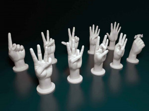 ASL numbers 0-10 3D Print Model