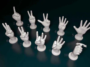 ASL numbers 0-10 3D Print Model