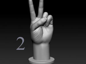 ASL numbers 0-10 3D Print Model