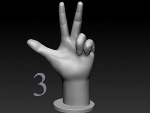ASL numbers 0-10 3D 打印模型