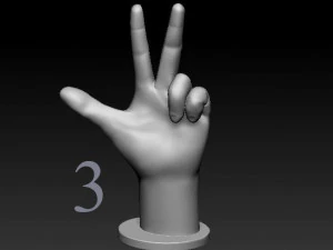 ASL numbers 0-10 3D Print Model