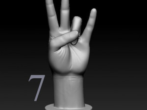 ASL numbers 0-10 3D 打印模型