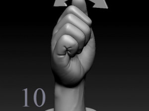 ASL numbers 0-10 3D 打印模型