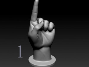 ASL numbers 0-10 3D 打印模型
