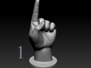 ASL numbers 0-10 3D Print Model
